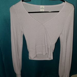 Holister deep v neck long sleeve